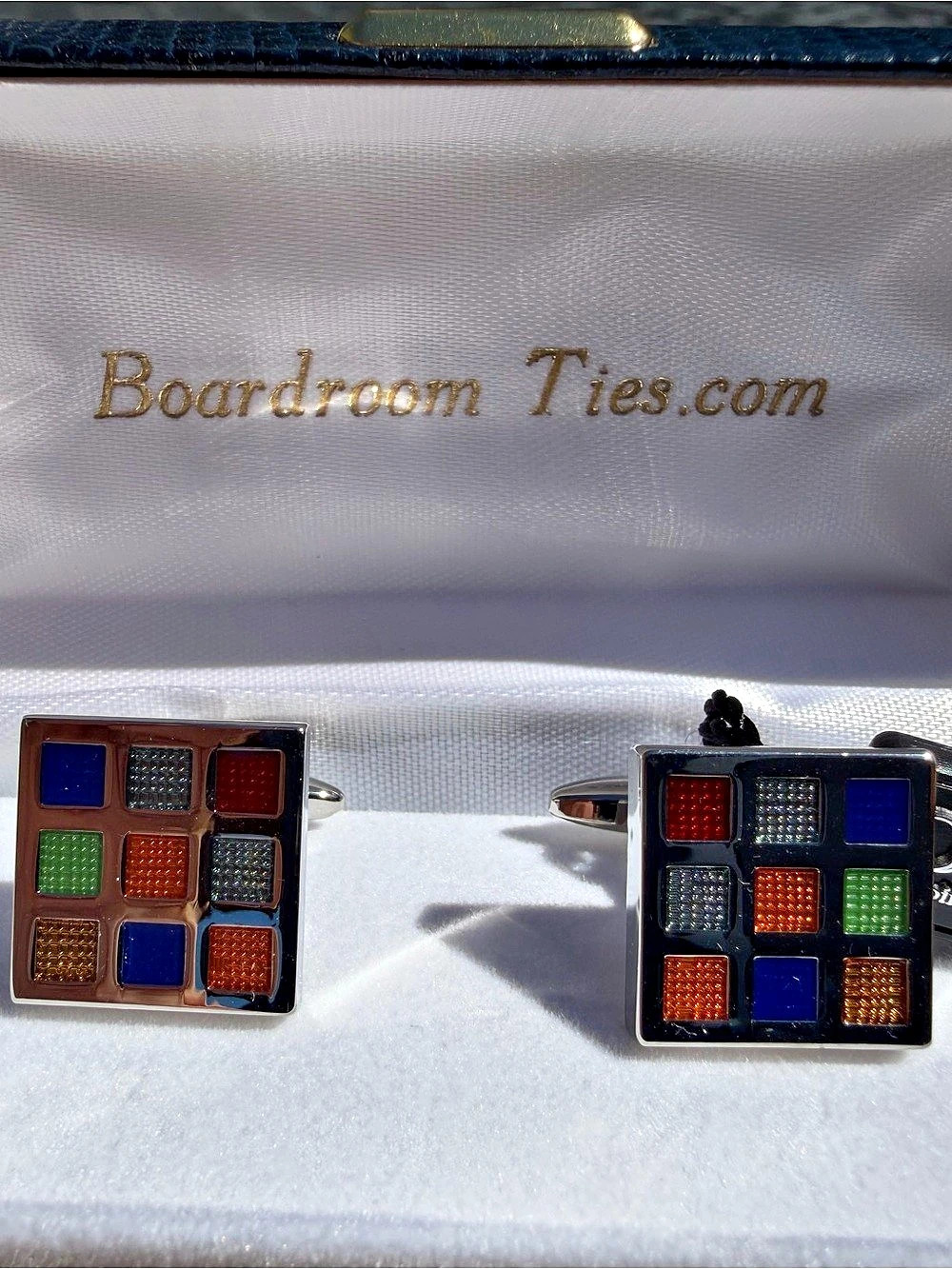 Dalaco Geometric Multicolor Cuff Links